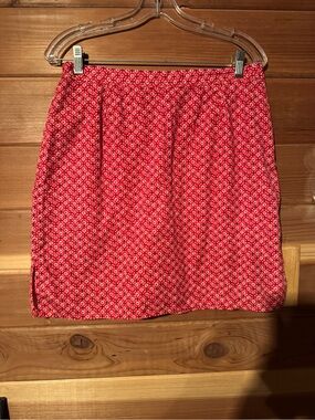 Karen Scott Red Floral Print Mini Skirt